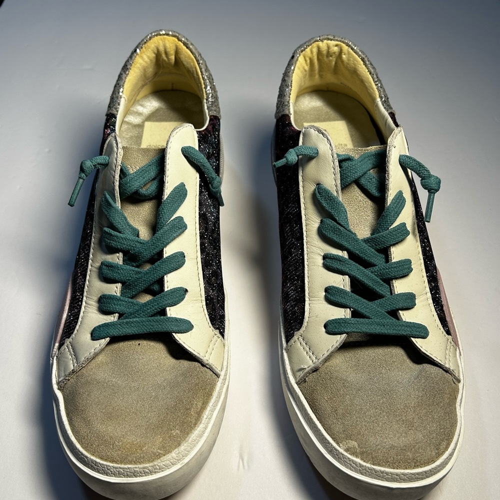 Dolce Vita Women's Zina Sneakers with‎ Teal Laces
